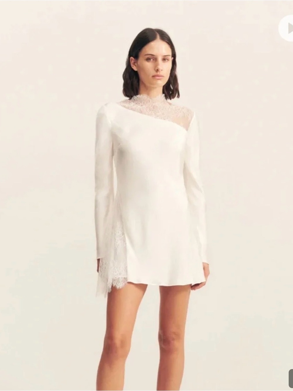 Shona Joy Allegra Lace Panelled Mini Dress NWT